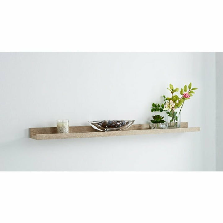 80cm oak wide picture shelf