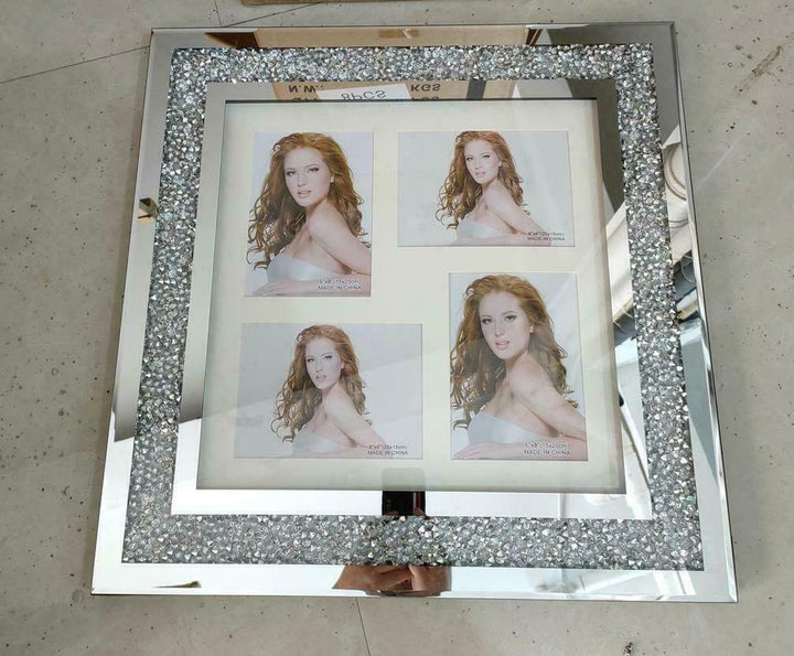Diamond multi photo frame wall decor