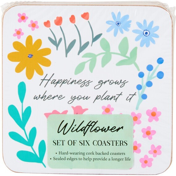 Wildflower placemats and coasters set floral dining table mats