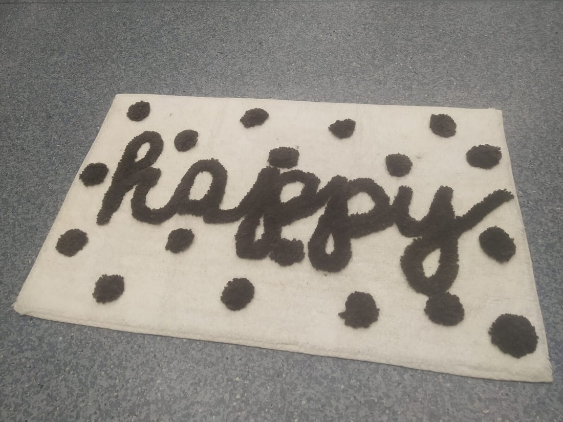 Soft tufted happy bath mat non-slip 50x80cm