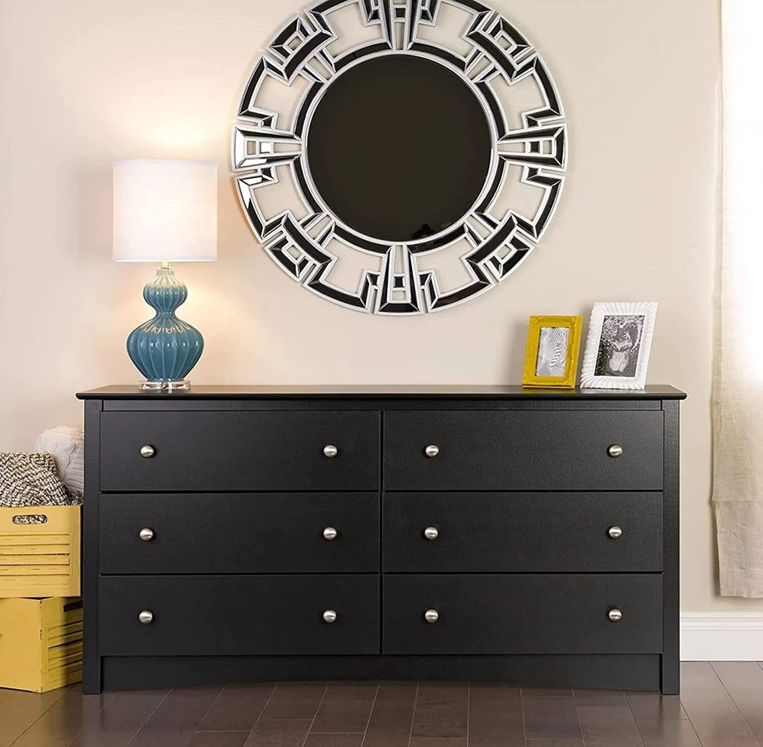 Apollo round statement mirror silver modern wall mirror