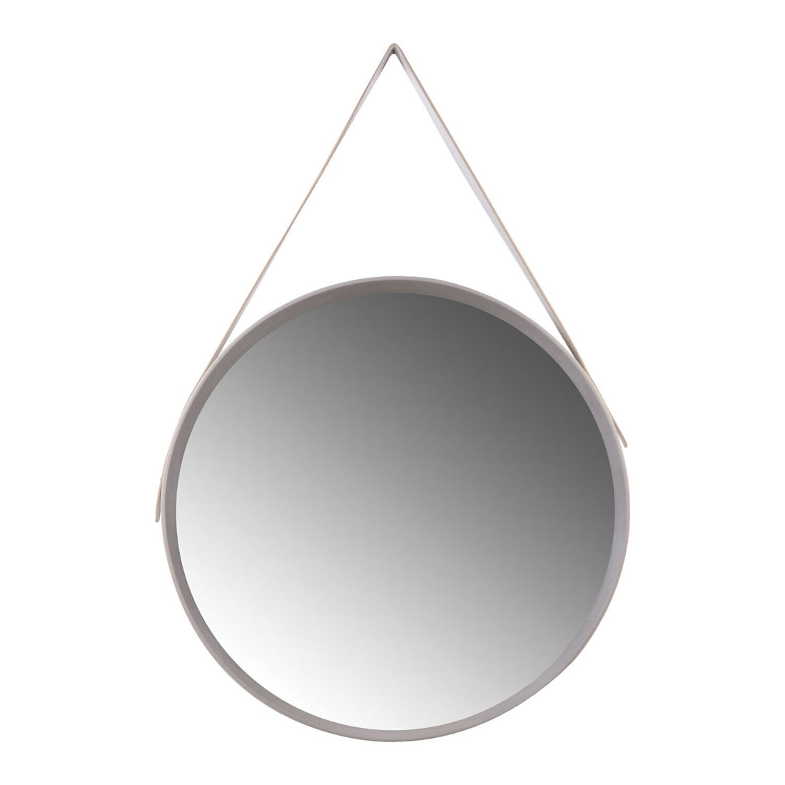 Industrial Leather Wall Mirror 52cm