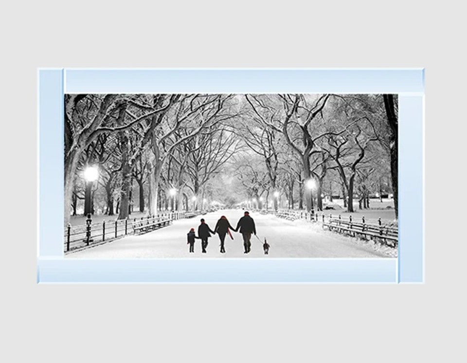 Family Walk Glitter Wall Art mirrored glitter wall decor