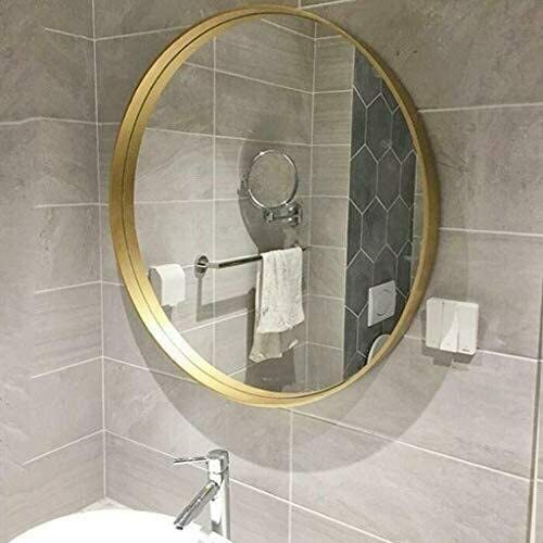 Round gold wall mirror 50cm