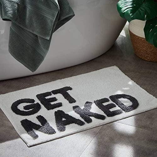 white get naked bath mat soft absorbent bathroom rug