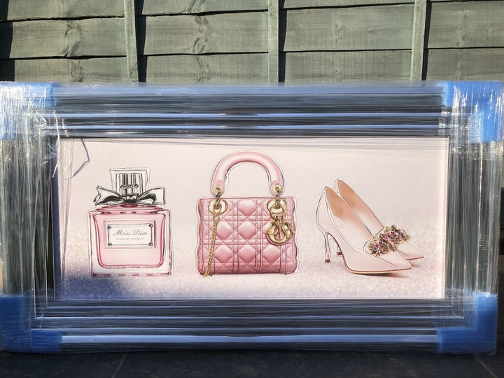 Fashion Bag Shoe liquid art wall frame