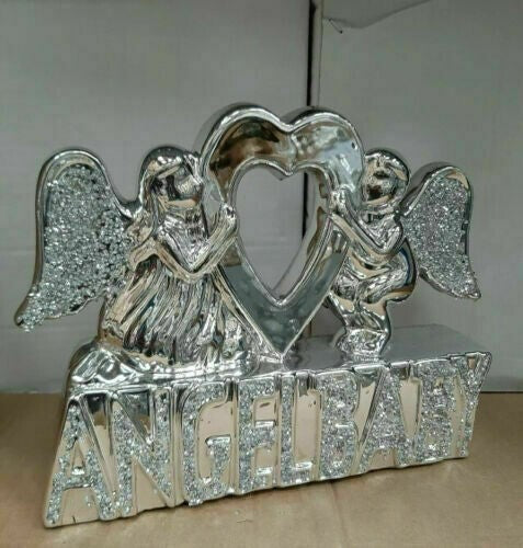 baby angel ornament crushed diamond wings decorative gift