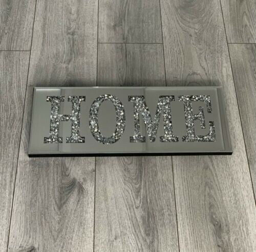 crushed crystal diamond wall art ornament