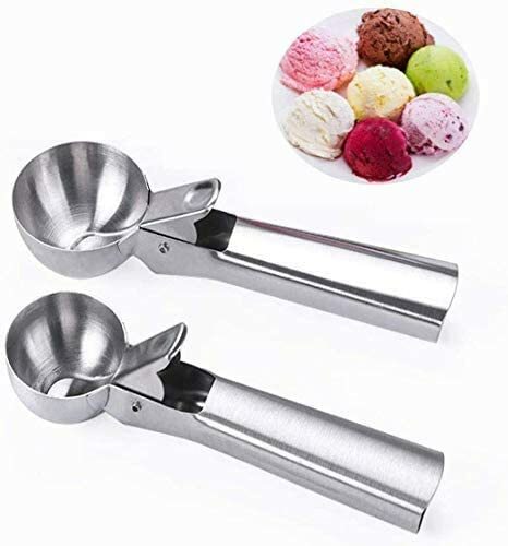 2x stainless steel ice cream scoops