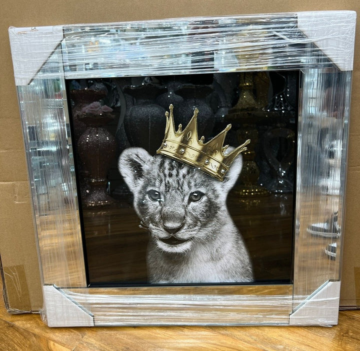 Prince cub liquid wall art mirrored frame