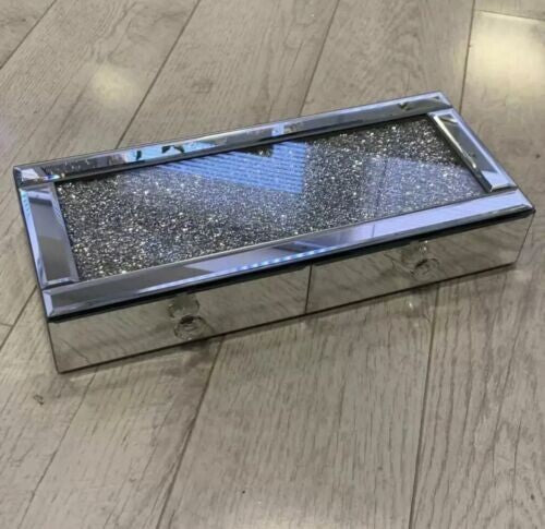 Mirrored crushed crystal jewellery box