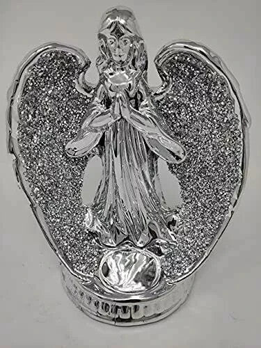 Sparkling angel statue ornament