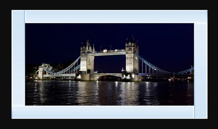 London night glitter wall art mirrored frame