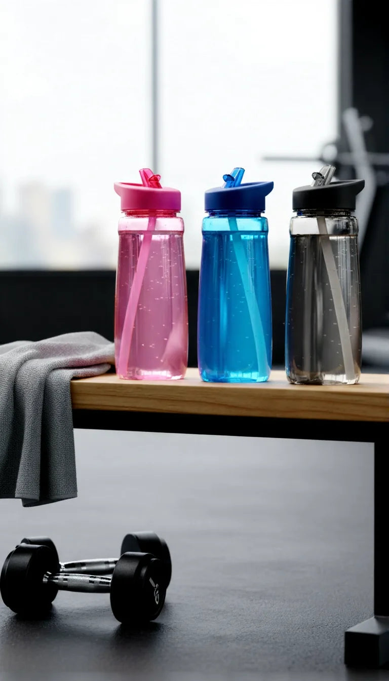 Flip Straw Sports Water Bottle 750ml – Reusable Hydration Bottles (Pack of 2)