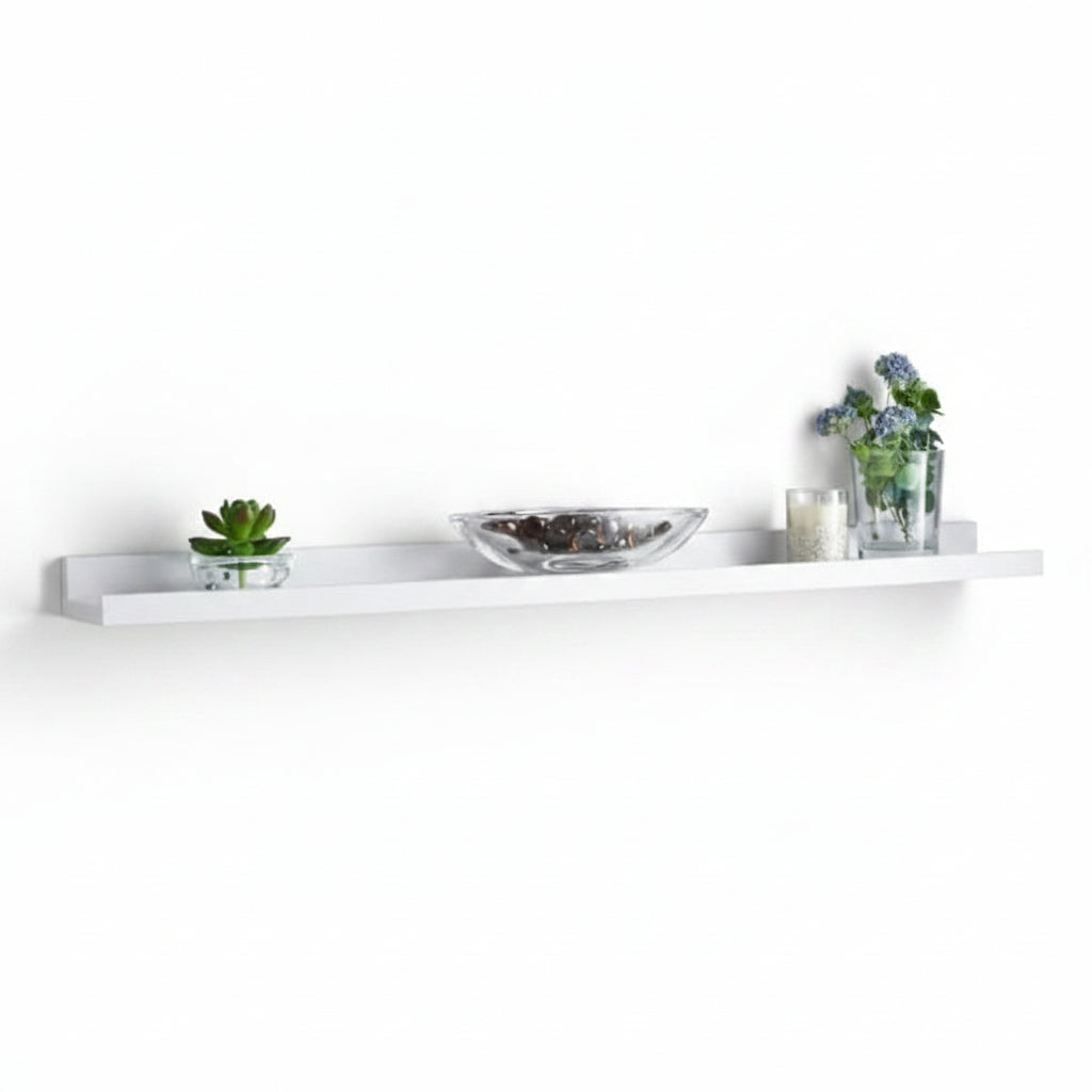 white picture wall shelf display storage shelf decor