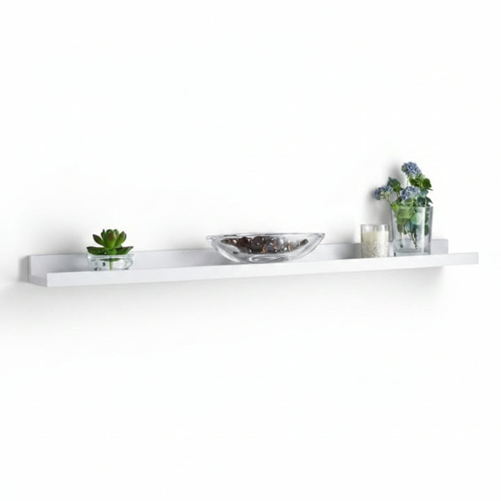 white picture wall shelf display storage shelf decor