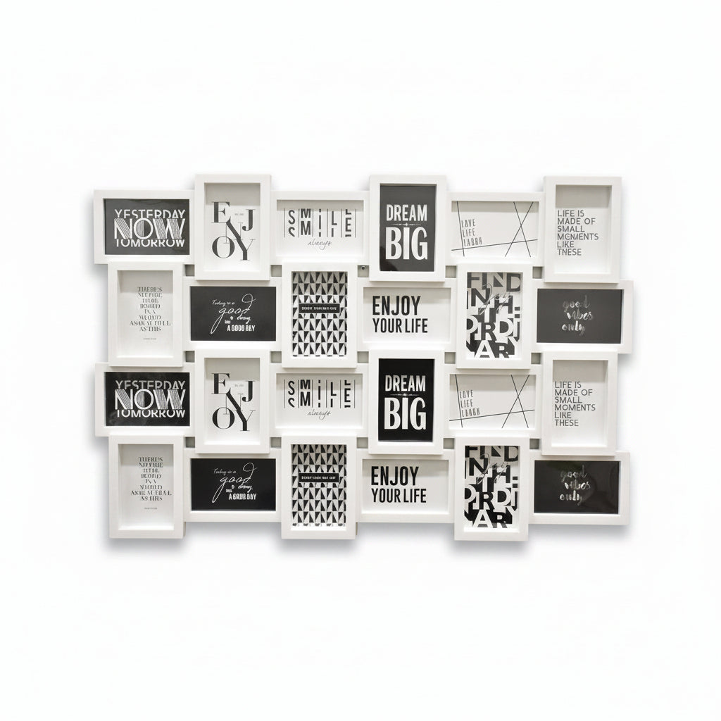 zig zag 24 photo collage picture frame gallery wall decor
