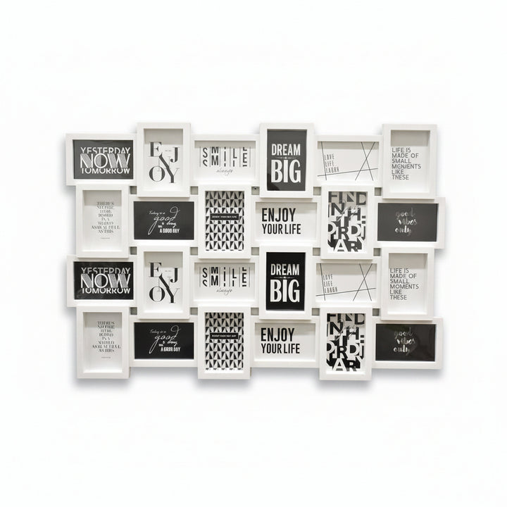 zig zag 24 photo collage picture frame gallery wall decor